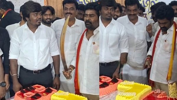 வாளில் கேக் வெட்டி வெற்றி கொண்டாட்டம்.. தவெக எம்எல்ஏ தாமு செயலால் வெடித்த சர்ச்சை!
