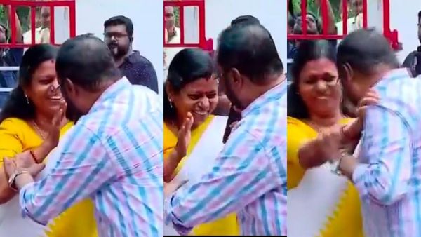 பெண் எம்எல்ஏவை கட்டியணைக்கபோன காங்கிரஸ் தலைவர்.. அதுவும் தலைமை அலுவலகத்திலேயே! ஷாக் வீடியோ