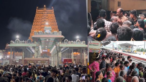 Chithra Pournami: திணறிப்போன திருவண்ணமாலை.. கிரிவலம் முடிந்ததும் ரயில் நிலையத்தில் குவிந்த பக்தர்கள்