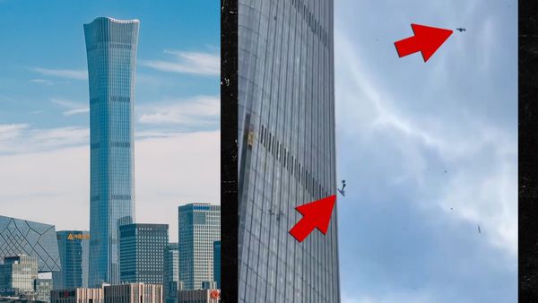 சீனாவில் டிவின் டவர் சம்பவமா? பெய்ஜிங்கின் CITIC Tower மீது விமானம் மோதியது! பரபர வீடியோ