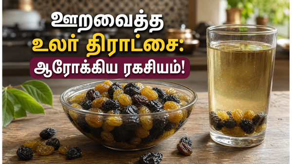 உலர் திராட்சையை ஊறவைத்து சாப்பிட்டால் இவ்வளவு நன்மைகளா? இதோ முழு விவரம்!