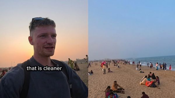 மெரினா பீச்சை பார்த்து வியந்த பிரிட்டன் சுற்றுலா பயணி! 