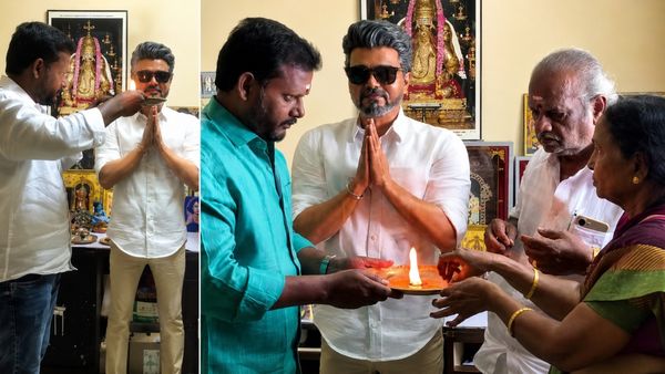 சூடம் ஏற்றி.. தீபாராதனை காட்டி.. விஜய்-க்கு சிலை வைத்து கும்பிடும் திருச்சி தொண்டரின் குடும்பம் - வீடியோ