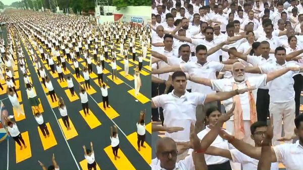 கொல்கத்தாவில் யோகா செய்யும் பிரதமர் மோடி.. 12வது சர்வதேச யோகா தினம் கொண்டாட்டங்கள் உற்சாகம்