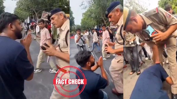 போலீஸ் காலில் விழுந்து கெஞ்சிய கரப்பான் பூச்சி கட்சி தலைவர் அபிஜித்! தவறாக பரவும் தகவல்.. பின்னணி