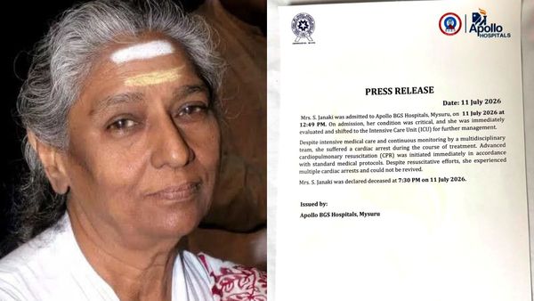 S.Janaki: கவலைக்கிடமான நிலையில் மைசூர் அப்பல்லோவுக்கு வந்த எஸ்.ஜானகி! CPR கொடுத்தும்..7 மணி நேர போராட்டம்