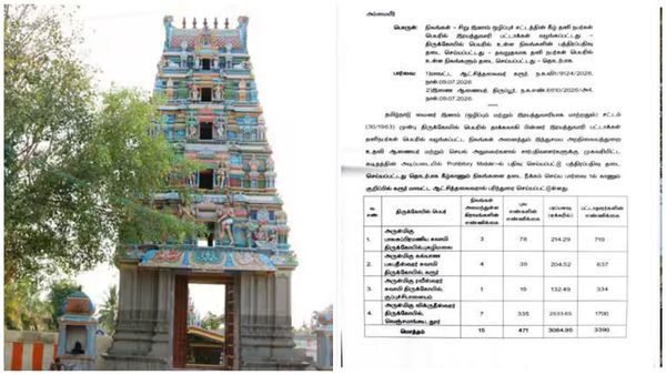 கரூரில் 25000 கோடி கோயில் நிலம் பத்திரப்பதிவு விவகாரம்.. நாளையே விசாரணை.. ஐகோர்ட் அதிரடி