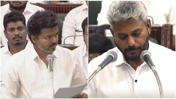 அமைச்சர் மரிய வில்சன் ஸ்டைல் மாதிரி இருக்கே.. பேச்சு வழக்கில் தீர்மானத்தை வாசித்த முதல்வர் விஜய்!