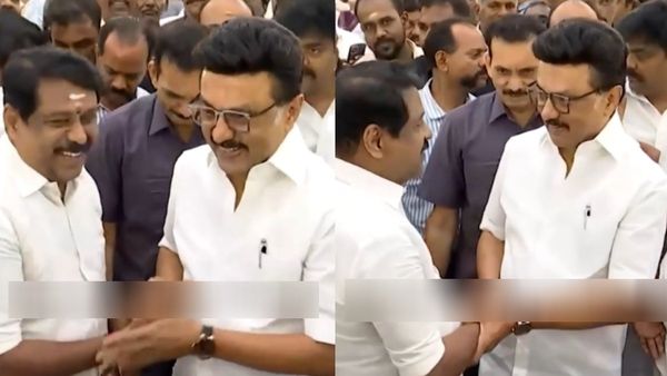 மு.க ஸ்டாலின் - நயினார் நாகேந்திரன் சந்திப்பு.. திமுக எம்எல்ஏ திருமண விழாவில் பரஸ்பரம் நலம் விசாரிப்பு