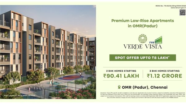 சென்னை OMR–ரில் கனவு இல்லத்தை சொந்தமாக்கலாம்! ரூ.90.41 லட்சத்தில் இருந்து 2 BHK - 3 BHK வீடுகள் ரெடி