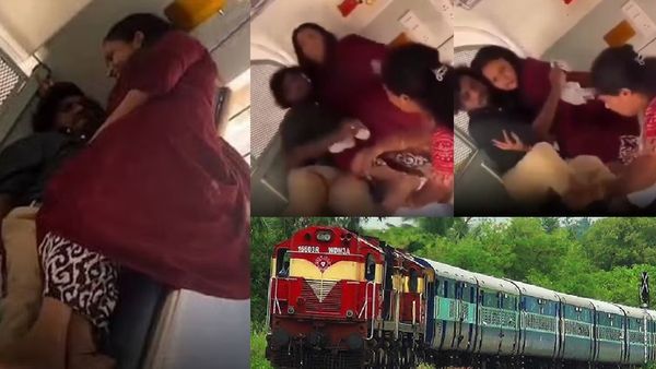 ஓடும் ரயிலில் எல்லை மீறிய காதல் ஜோடி! துணிச்சலாக சக பயணி செய்த காரியம்.. பரவும் வீடியோ!