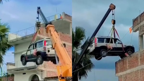 சொகுசு ஸ்கார்பியோ காரை.. மொட்டை மாடிக்கே கிரேனில் தூக்கிய பீகார் நபர்! காரணம் கேட்டால் அசந்துடுவீங்க