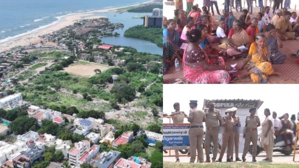 தமிழக அரசே! மீனவர்களின் பூர்வீக நிலத்தை பறிக்காதே! பட்டினப்பாக்கத்தில் மீனவர்கள் போராட்டம்
