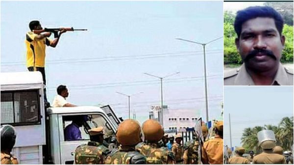 ஸ்டெர்லைட் துப்பாக்கிச்சூடு! வாகனம் மேலே நின்று குறிபார்த்து சுட்ட போலீஸ்காரர் திடீர் மரணம்!