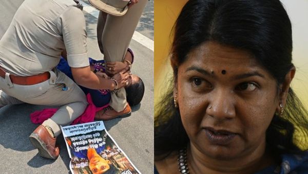 கேடுகெட்ட ஆட்சி.. இந்த புகைப்படமே சாட்சி! பெண்ணை மிதித்து கைது.. தவெக அரசை விளாசிய கனிமொழி