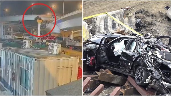 மேம்பாலத்தில் இருந்து அப்படியே பறந்து விழுந்த BMW! மும்பையில் ஒரே நொடியில் பறிபோன 3 உயிர்