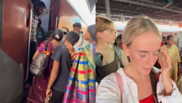 Foreign tourist: எப்படி சிக்கியிருக்கேன் பாருங்க.. வட இந்திய ரயிலில் பயணம் செய்த வெளிநாட்டு பெண் பயணி!