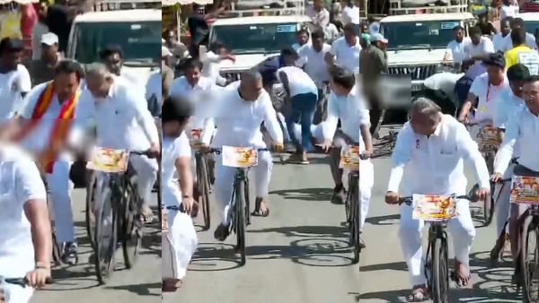 சைக்கிளில் இருந்து விழுந்த எம்எல்ஏ.. கண்டுகொள்ளாமல் எஸ்கேப்பான புஸ்ஸி ஆனந்த்.. இதுதான் காரணமா?