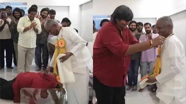 இளையராஜாவை நேரில் சந்தித்து காலில் விழுந்த கார்த்திக் சுப்புராஜ்.. நெகிழ்ச்சி காட்சி