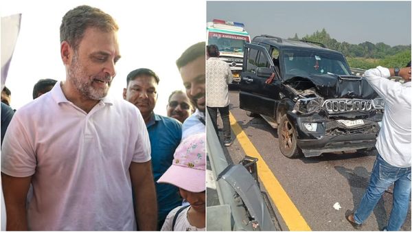 விபத்தில் சிக்கிய ராகுல் காந்தி.. 5 வாகனங்கள், ஆம்புலன்ஸ் அடுத்தடுத்து மோதல்.. பலர் படுகாயம்