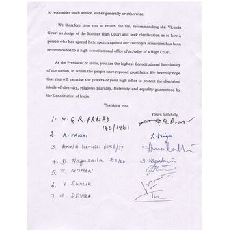 விக்டோரியா கௌரியின் நீதிபதி நியமனத்தை கேள்வி எழுப்ப முடியாது என உச்ச நீதிமன்றம் மறுப்பு