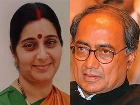 గాలి అరెస్టు: సుష్మా స్వరాజ్‌పై దిగ్విజయ్ ఆరోపణ