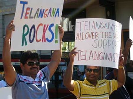 తెలంగాణ సమ్మెకు మద్దతుగా బోస్టన్‌లో ప్రదర్శన