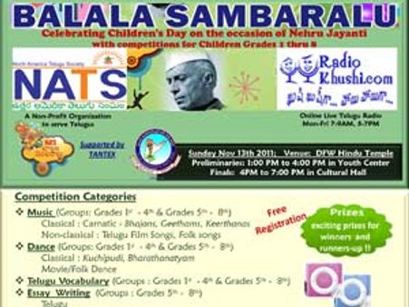 అమెరికాలో పిల్లలకు నాట్స్ పోటీలు