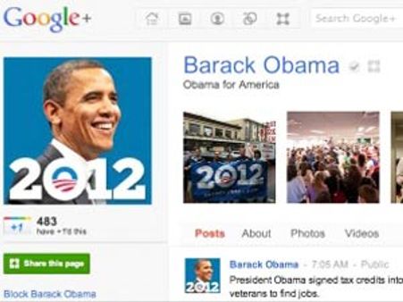 మొన్న ట్విట్టర్, నేడు గూగుల్ ప్లస్: ఒబామా