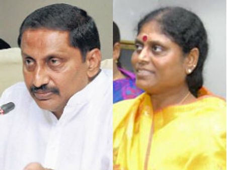 తెలంగాణపై విజయమ్మను ప్రయోగించిన కిరణ్