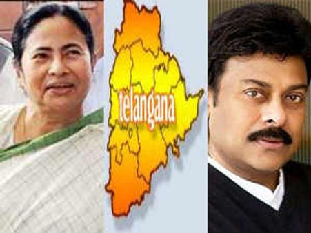 తెలంగాణపై మమత దెబ్బ: చిరంజీవికి అవకాశం