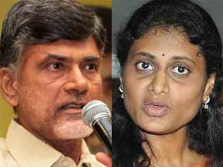 కిరణ్‌కు బాబు సలహాదారు: షర్మిల, నాతో రండి: బాబు
