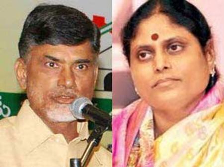 ఎదురుపడిన బాబు, విజయమ్మ: జగన్ పార్టీ వాగ్వాదం