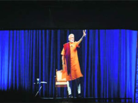 త్రీడి మోడీ: ఒకేసారి 4 చోట్ల ప్రచారం, వరల్డ్‌లో ఫస్ట్ టైం