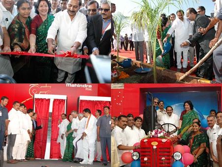 చెట్లకు నీళ్లు పోసి.. ట్రాక్టర్ ఎక్కి కిరణ్ హల్‌చల్(పిక్చర్స్)