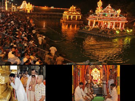 తెప్పపై రుక్మిణీ సమేత శ్రీకృష్ణ స్వామి ధగధగ(పిక్చర్స్)