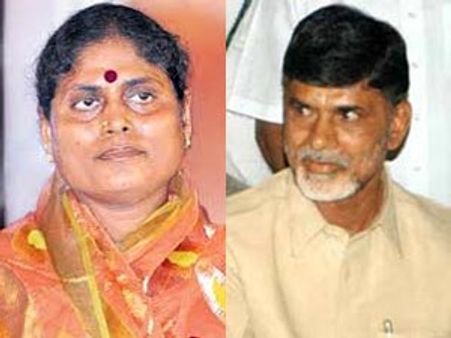 ప్రజలకు పవర్ షాక్: చంద్రబాబు, విజయమ్మ ధర్నాలు