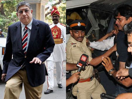 'సన్' స్ట్రోక్, అల్లుడి అరెస్టు: శ్రీనివాసన్‌కు చిక్కులు