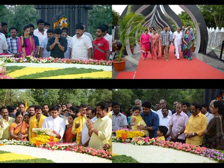 వేర్వేరుగా నివాళి!: జూ.ఎన్టీఆర్ టు తారకతర్న (పిక్చర్స్)