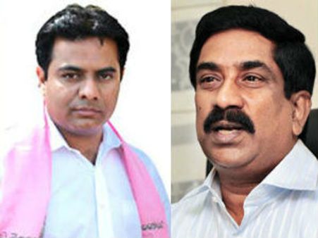 సెటిల్మెంట్: ఆంధ్రజ్యోతి పేపర్, కెటిఆర్ దిష్టిబొమ్మ దగ్ధం