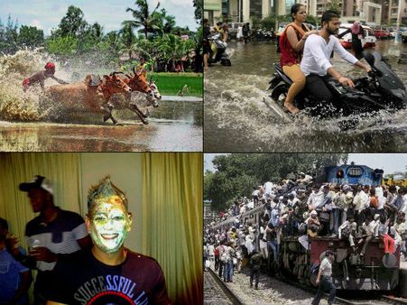 భారత్: పొలంలో ఒకరు, బైక్‌పై ఇంకొకరు!(పిక్చర్స్)