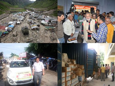 వరదలు: మోడీ పర్యవేక్షణ, కేదార్‌నాథ్ ఇలా...(పిక్చర్స్)