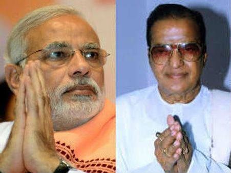 నరేంద్ర మోడీ ఎన్టీఆర్ నామస్మరణ, బాబుకు ఆహ్వానం