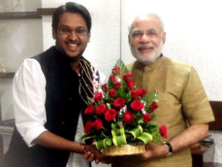 మోడీ సభ: చిరు అల్లుడు భరద్వాజ్‌కు షాక్