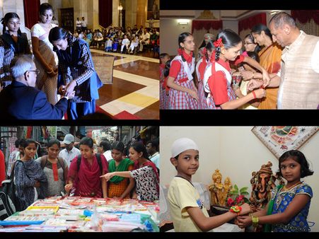 రాఖీ పౌర్ణమి సందడి, మహిళ రక్షాబంధన్ (ఫొటోలు)