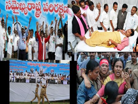 ఎపిఎన్జీవో సభ: తొడ కొట్టడాలు, ఉద్రిక్తం(పిక్చర్స్)