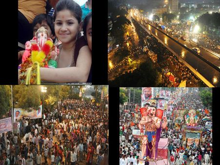 నిమజ్జనానికి ఇలా బహురూపుల గణేశులు (పిక్చర్స్)