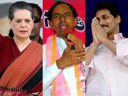 టి: జగన్, తెరాసలదే హవా, బాబుకు మూడో స్థానం