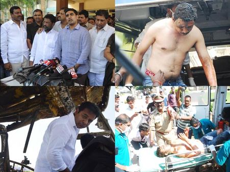 కెటిఆర్ బస్సు పరిశీలన, లోకేష్ పరామర్శ(పిక్చర్స్)