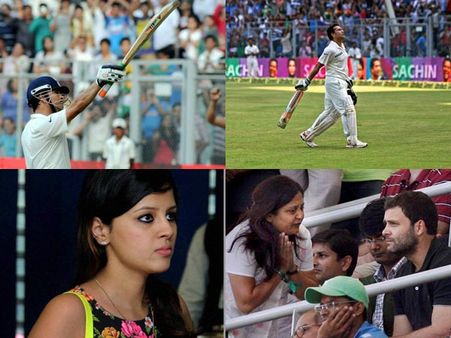 సచిన్ వీడ్కోలు మ్యాచ్: రాహుల్, సాక్షి (పిక్చర్స్)